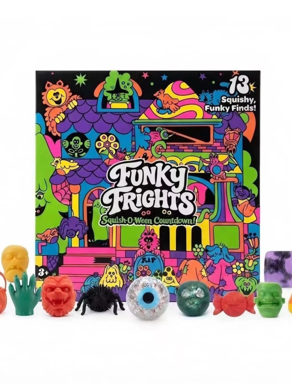 Needoh Schylling Funky Frights Squish-O-Ween Countdown Kids Toy Set 13 Day Rare